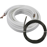 Ductless Lineset, 1/4" x 1/2" x 1/2" x 25', White EZ-PULL, 14G-4W