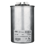 Round Dual Run Capacitor, 60/5 MFD, 370V