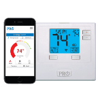 Pro 1, 1 Non-Program,Wi-Fi w/ App 1 Ht/1Cl, 1 Stage, 4" Disp Therm